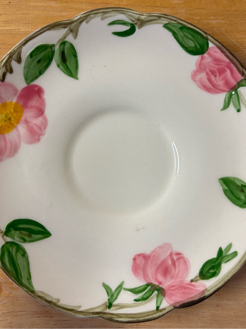 Franciscan Vintage Tea Saucer 5 3/4in Floral Desert Rose USA Earthenware